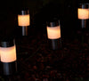 Lampe solaire en acier - 4 pcs