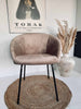 Chaise de salle à manger - velours rembourré