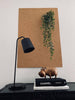 Grande lampe de table en métal noir - 56 cm