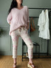 Pull en maille MILLE rose bébé – Taille unique