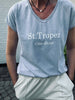 T-shirt ST. TROPEZ Bleu doux