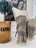 Plaid en coton recyclé – Brun / Naturel