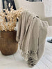 Plaid en coton recyclé – Sable