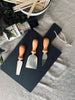Set tapas avec 3 couteaux et planche en ardoise