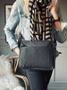 Sac bandoulière en nylon noir – Unisexe