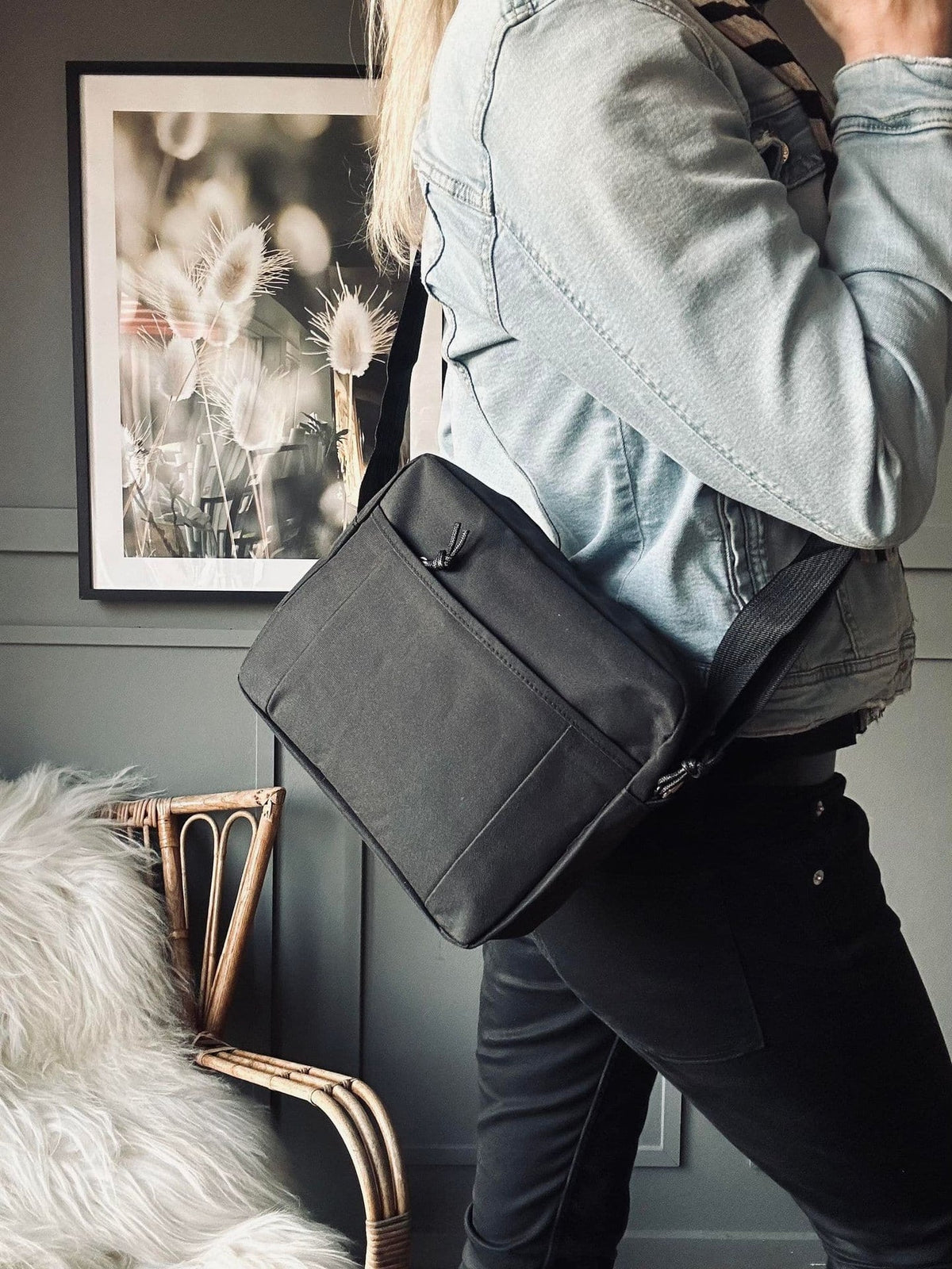 Taske crossbody i sort nylon – Unisex - VIAMAJA.DK