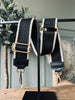 Bandoulière Black avec bordure beige