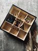 TEA BOX avec inscription sur couvercle en verre