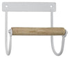 Porte-rouleau de papier toilette blanc – avec rouleau en bois