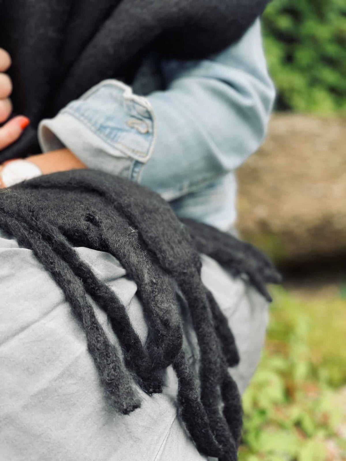 Tørklæde – Vamset Sort - VIAMAJA