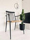 Tremmestol i sort aluminium / rattan - VIAMAJA.DK