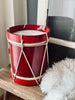 Tambour XL Rouge 36 cm - Fait main