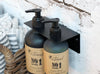Support mural double pour distributeur - Noir