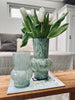 Vase 18 cm en verre soufflé à la bouche – Vert