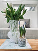 Vase 26 cm Verre soufflé bouche – White