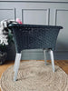 Panier à linge avec pieds pliables - gris foncé