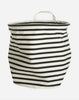 Panier à linge avec sangle et rayures