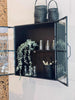 Vitrine - murale - Métal noir avec double porte