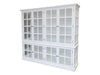 Vitrine avec 8 portes/étagères - Blanc