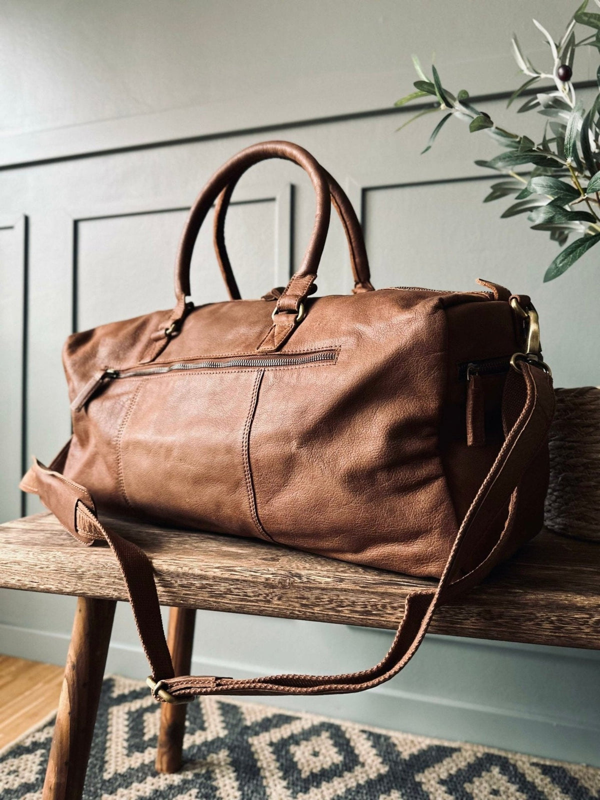 Weekendtaske – Cognac Buffalo - VIAMAJA.DK