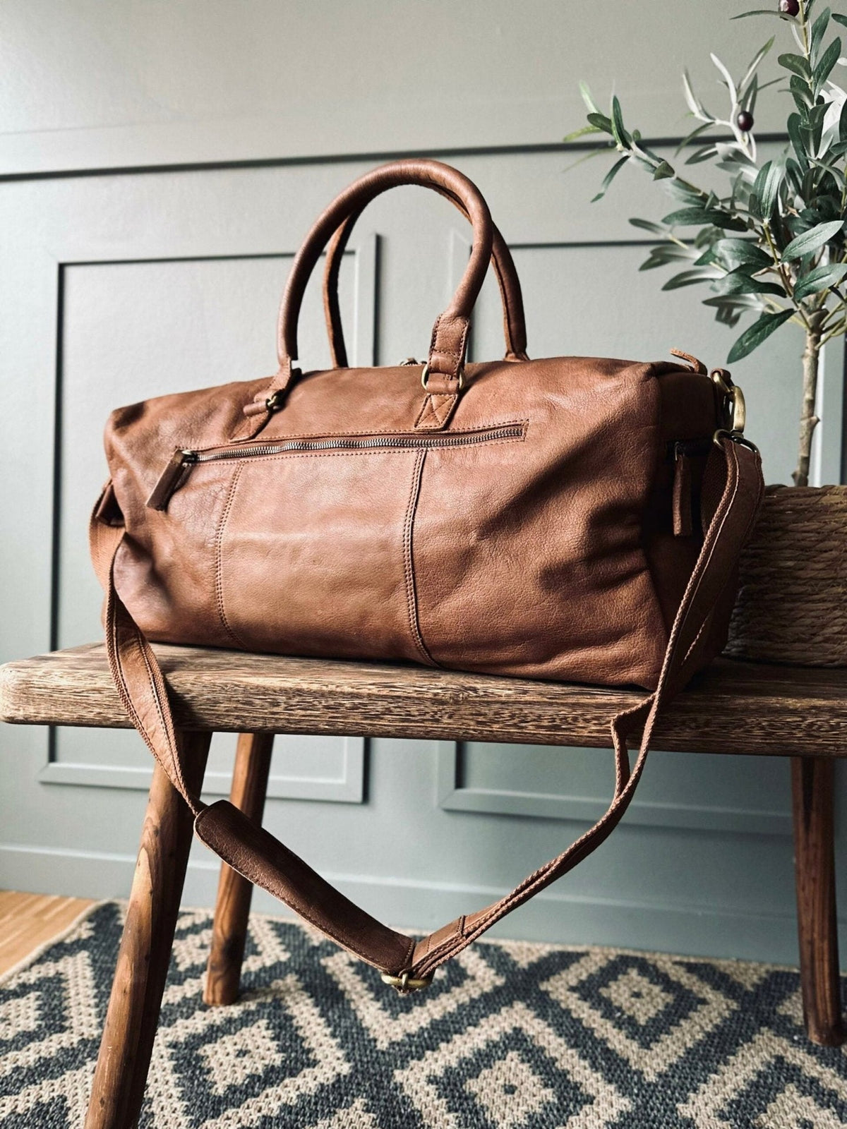 Weekendtaske – Cognac Buffalo - VIAMAJA.DK