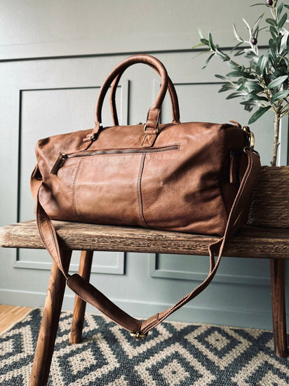 Weekendtaske – Cognac Buffalo - VIAMAJA.DK