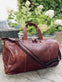 Weekendtaske Deluxe - Vintage cognac - VIAMAJA.DK