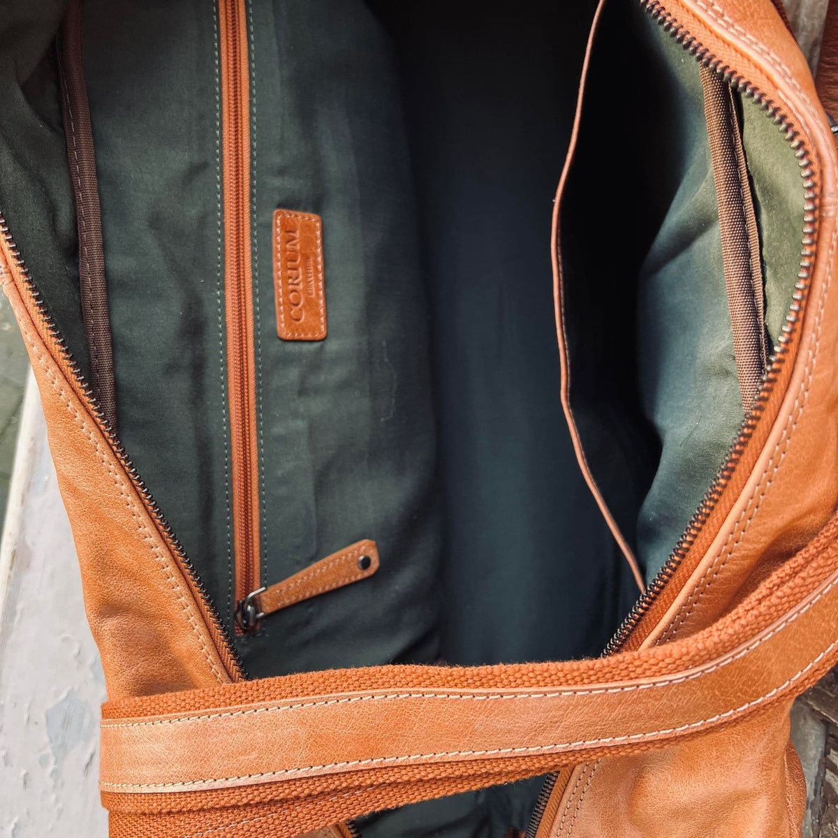 Weekendtaske Holdall Cognac skind - VIAMAJA.DK