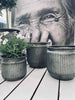 Pot en zinc à rainures - Grand