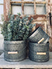 Pots en zinc - Lot de 3 pièces