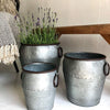 Seaux en zinc pour fleurs ou rangement - Petit